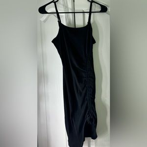 Black tight dress, detailed sides, adjustable straps